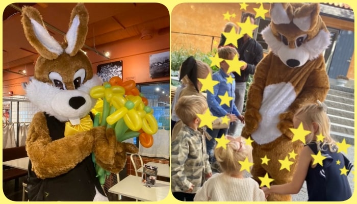 Maskot till barnkalas