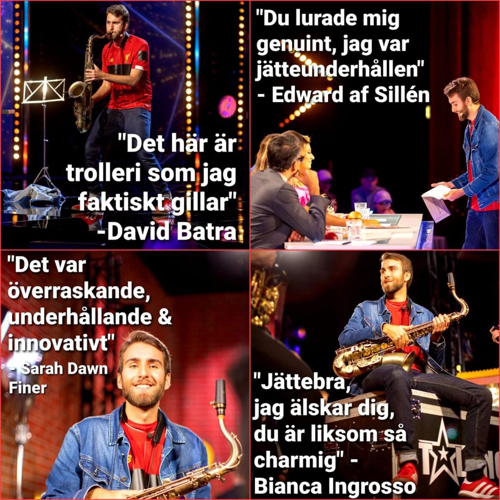 Trolkarl som spelar saxofon