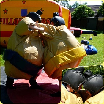 Sumobrottning hyr en sumodräkt